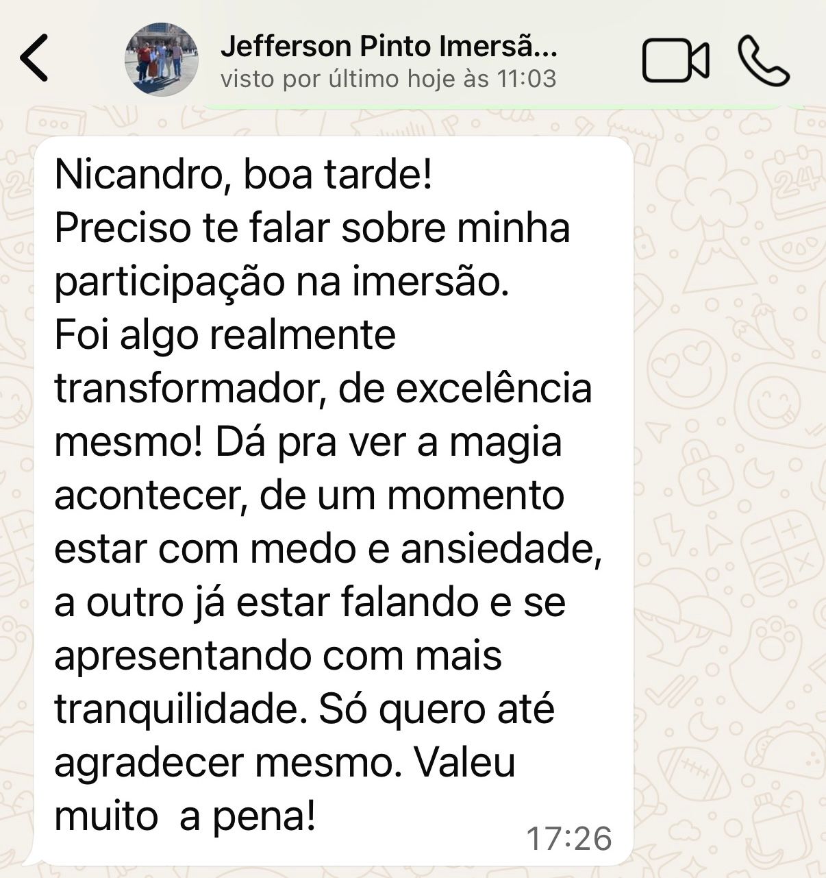 Depoimento de Jefferson Pinto