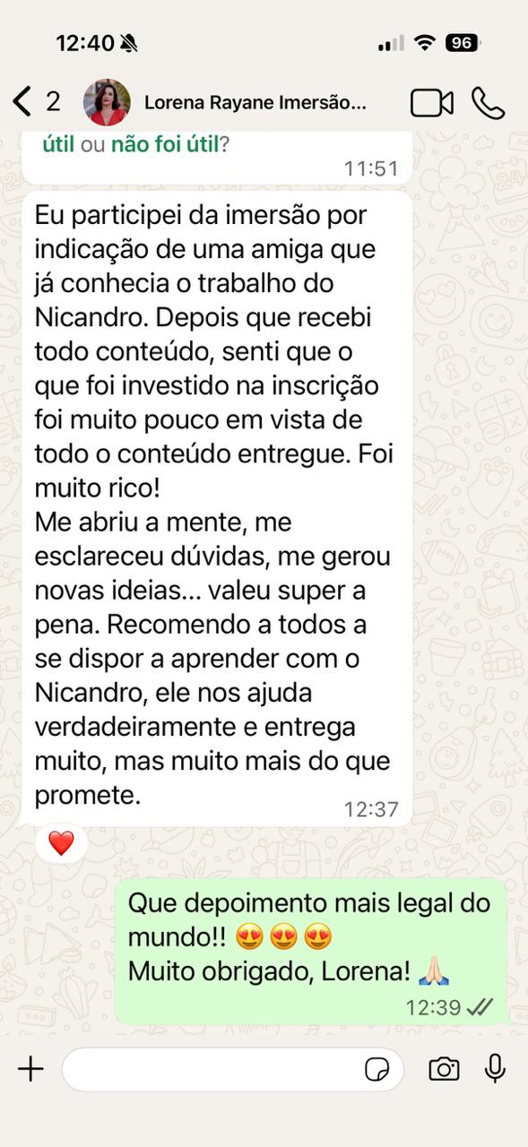 Depoimento de Lorena Rayane